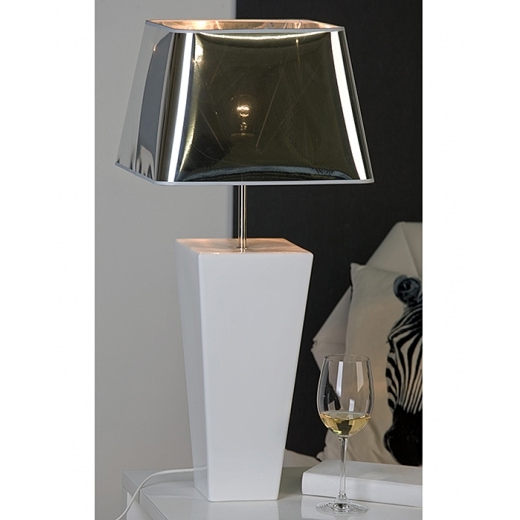 Podlahová lampa keramická Trapez, 77 cm - 1