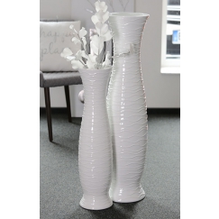 Podlahová váza Imperial, 77 cm, bílá