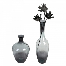 Podlahová váza z recyklovaného skla Velico, 66 cm, sivá - 1