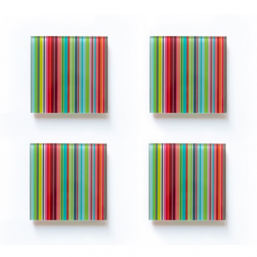 Podložky pod pohár Stripes, 10 cm (SET 4 ks) - 1