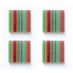 Podložky pod pohár Stripes, 10 cm (SET 4 ks)