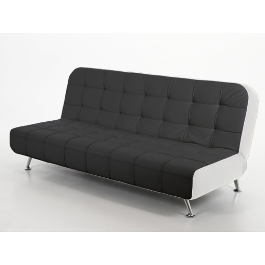 Pohovka so sklopným operadlom Elegant čierna / biela - 1