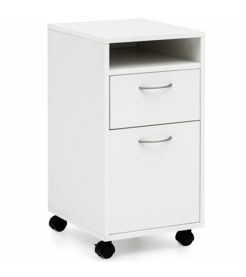 Pojazdná komoda Hibo, 63 cm, biela
