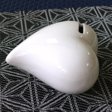 Pokladnička keramická Srdce, 12 cm, biela - 2