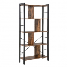 Policový regál Brise, 156 cm, hnedá - 3