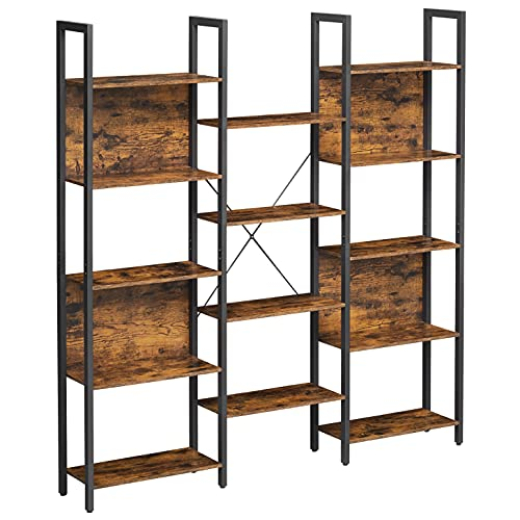 Policový regál Criss Cross, 166 cm, hnědá - 1