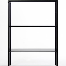 Policový regál Gale 110 cm, čierne sklo - 1
