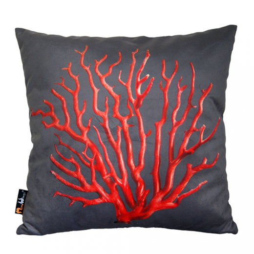 Polštář Red Coral, 45 cm, šedá - 1