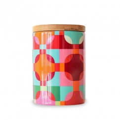 Porcelánová dóza s bambusovým vekom Amelie, 11 cm