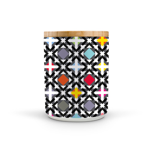 Porcelánová dóza s bambusovým víkem Holy, 1,25 l