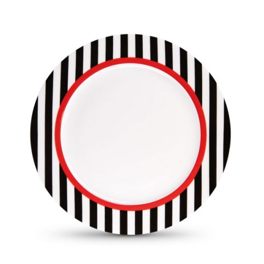 Porcelánový talíř Black Stripes, 21 cm - 1