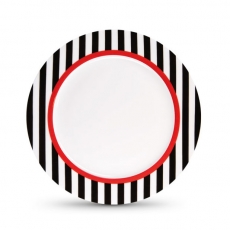 Porcelánový tanier Black Stripes, 21 cm - 1