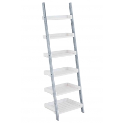 Poschodový regál Farve, 155 cm, sivá/biela