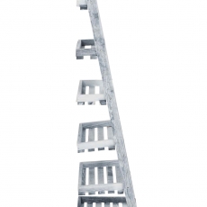 Poschodový regál Farve, 155 cm, sivá - 3