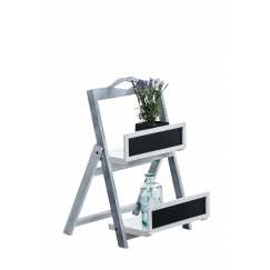 Poschoďový regál Helios, 63 cm, antik šedá