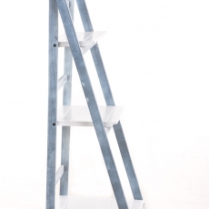 Poschodový regál Klippe, 111 cm, biela/sivá - 3