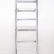 Poschodový regál Klippe, 111 cm, biela/sivá - 4