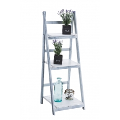 Poschodový regál Klippe, 111 cm, biela/sivá