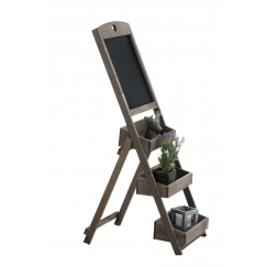 Poschoďový regál s tabulí Ombord, 111 cm, tmavě hnědá