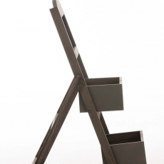 Poschodový regál s tabuľou Robin, 77,5 cm, tmavohnedá - 2