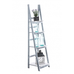 Poschodový regál Talma, 153 cm, biela/sivá
