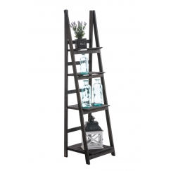 Poschodový regál Talma, 153 cm, tmavohnedá