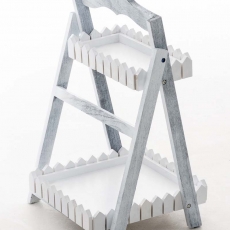 Poschoďový regál Treppe, 62 cm, antik šedá - 3