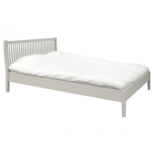 Postel dřevěná Valja 160x200 cm, šedá - 1
