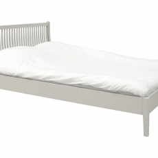 Postel dřevěná Valja 160x200 cm, šedá - 1