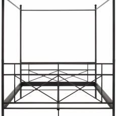 Posteľ s nebesami Saro, 180 cm, čierna - 3