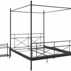 Postel s nebesy Saro, 180 cm, černá - 4