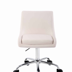 Pracovná stolička Club, syntetická koža, biela - 1