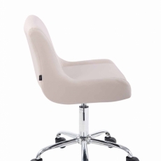Pracovná stolička Club, syntetická koža, biela - 2
