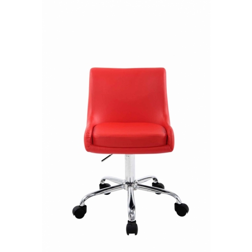Pracovná stolička Club, syntetická koža, červená - 1