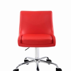 Pracovná stolička Club, syntetická koža, červená - 1