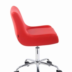 Pracovná stolička Club, syntetická koža, červená - 2