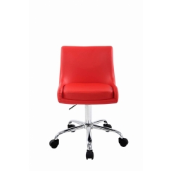 Pracovná stolička Club, syntetická koža, červená