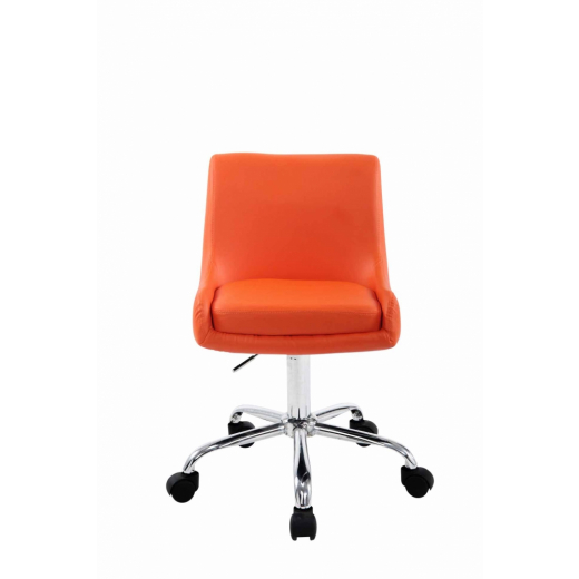 Pracovná stolička Club, syntetická koža, oranžová - 1