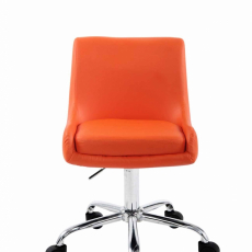 Pracovná stolička Club, syntetická koža, oranžová - 1