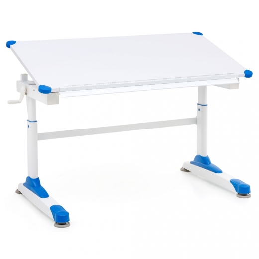 Pracovní stůl Alia, 119 cm, bílá / modrá - 1