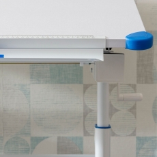 Pracovní stůl Alia, 119 cm, bílá / modrá - 8