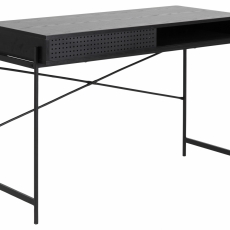 Pracovní stůl Angus, 110 cm, MDF, černá - 1