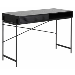 Pracovní stůl Angus, 110 cm, MDF, černá