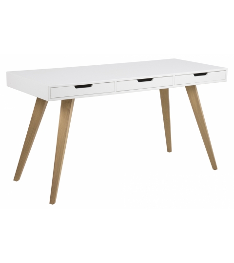 Pracovní stůl Estelle, 142 cm, MDF, bílá