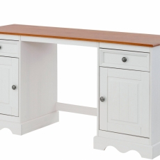 Pracovní stůl Meliss, 160 cm, bílá / borovice - 1