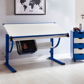 Pracovní stůl Moa, 118 cm, modrá