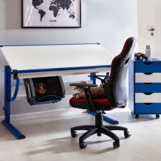 Pracovní stůl Moa, 118 cm, modrá - 2