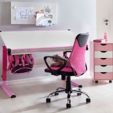 Pracovní stůl Moa, 118 cm, růžová - 2