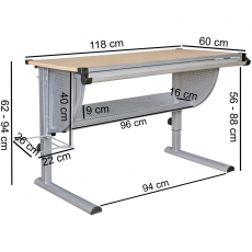 Pracovní stůl Moa, 118 cm - 4
