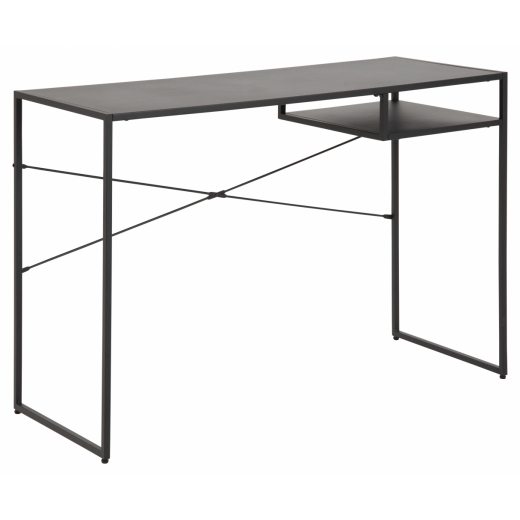 Pracovní stůl Newcastle, 110 cm, kov, černá - 1